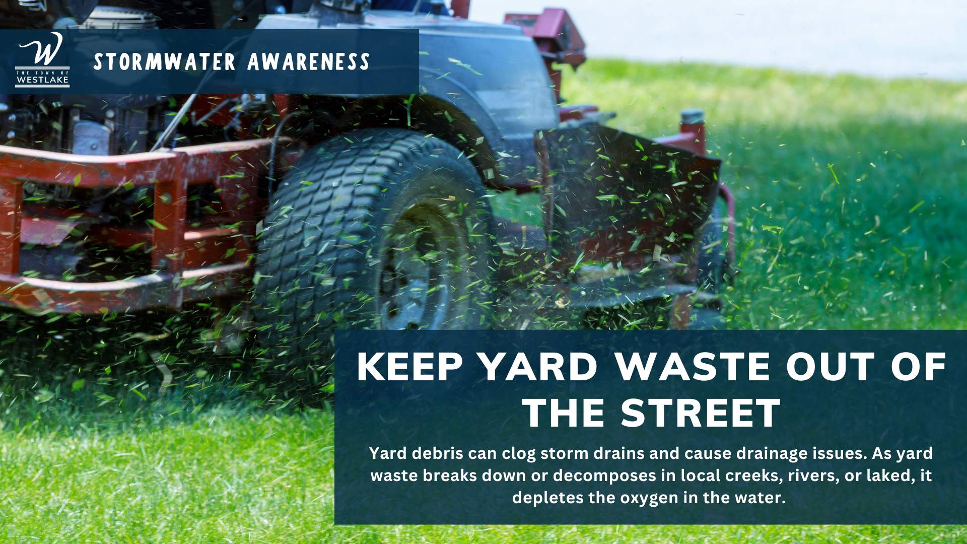 yard waste can clog drains